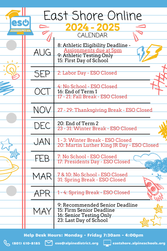Calendar – East Shore Online